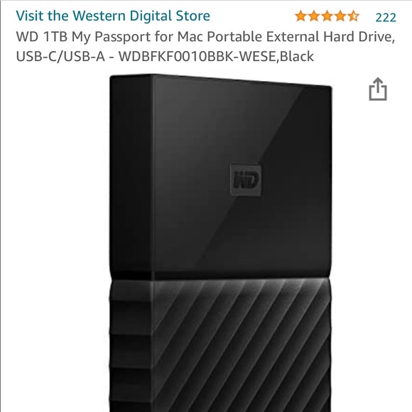 NWT: 1TB PASSPORT STORAGE FOR MAC - Picture 4 of 6